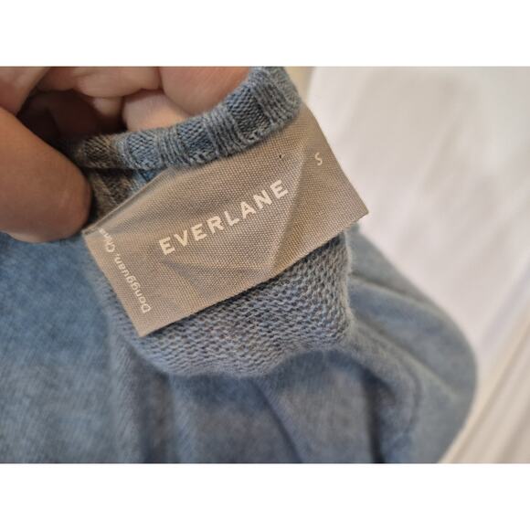 Everlane Womens *IN LIGHT BLUE* Cashmere Blend Crew Neck Boxy Sweater Small - Picture 7 of 7
